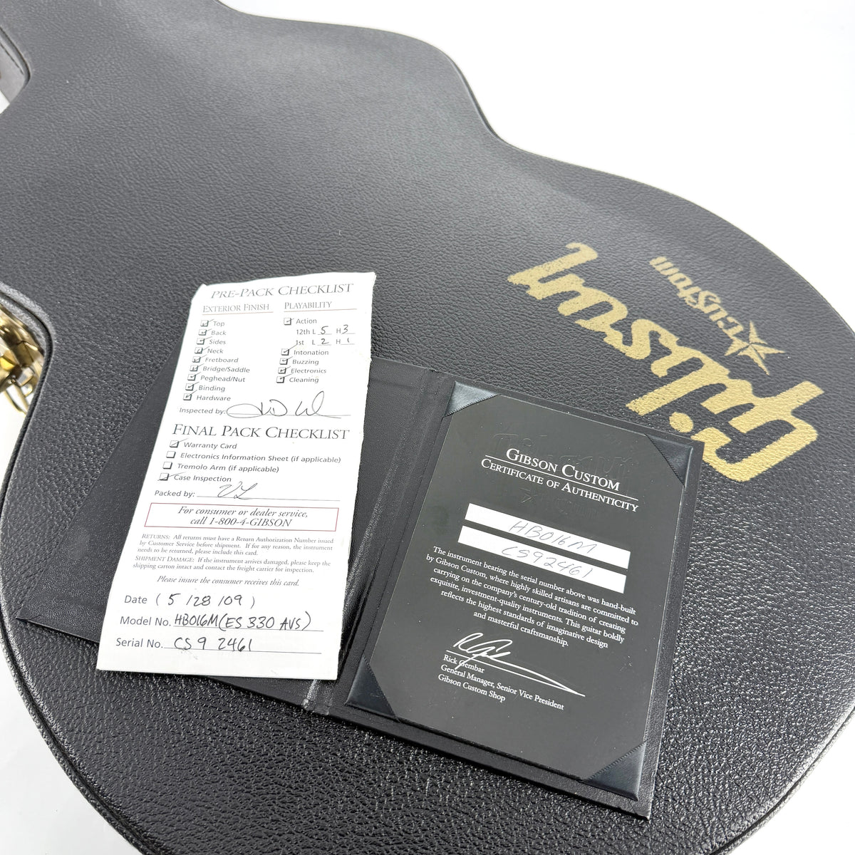 2009 Gibson Custom Shop ES-330 - Vintage Sunburst