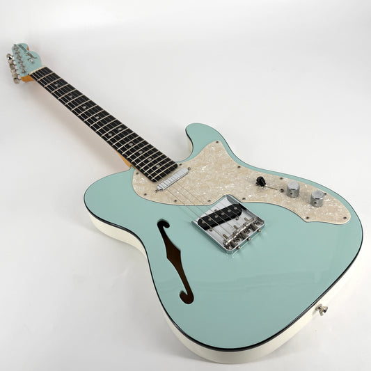 2019 Fender Limited Edition Two-Tone American Thinline Telecaster – Daphne Blue / White
