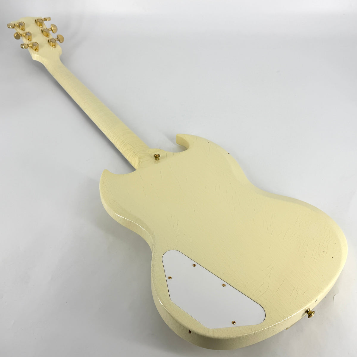 2020 Gibson Murphy Lab '63 Les Paul SG Custom with Maestro Ultra Light Aged - Classic White