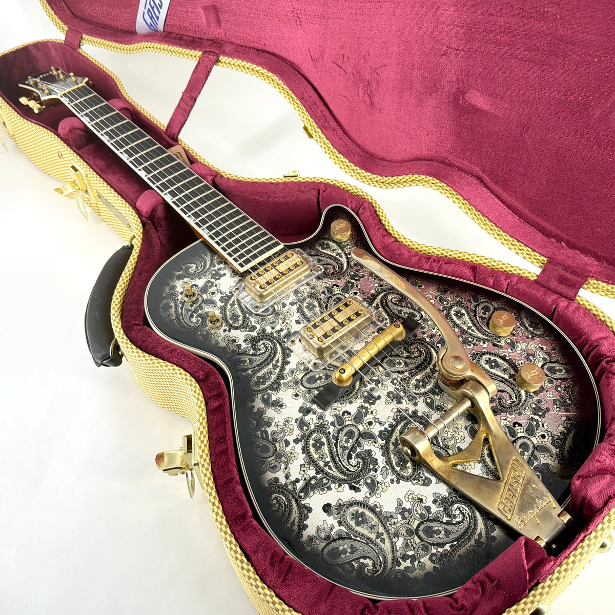 2022 Gretsch Stephen Stern Masterbuilt Custom Shop G6128-CS Duo Jet Relic - Black Paisley