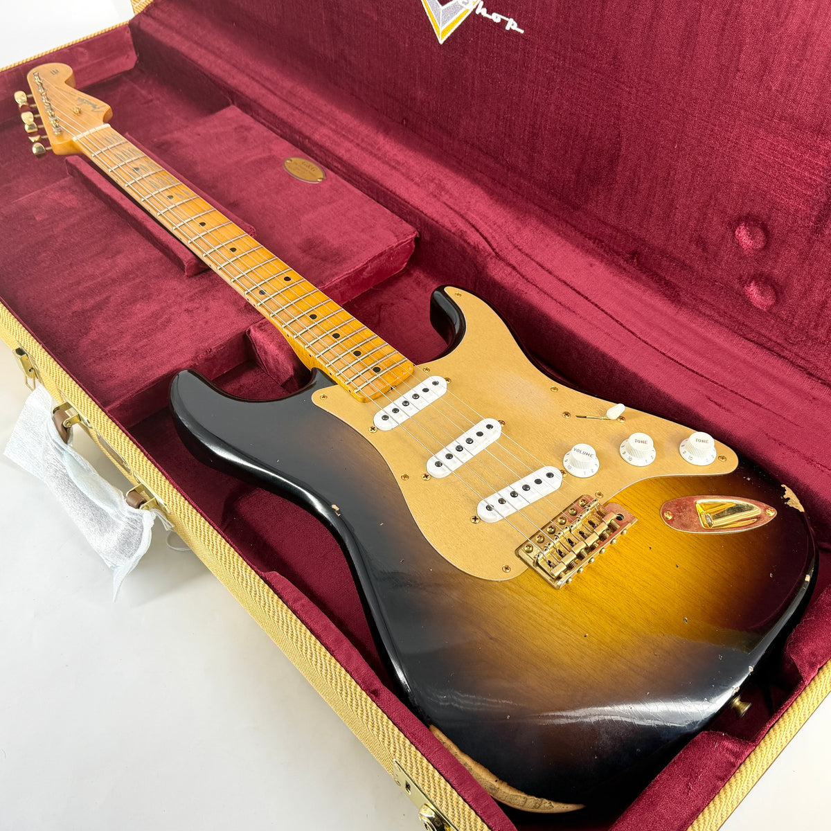 2023 Fender Custom Shop Ltd ’55 Bone Tone Stratocaster Relic – 2 Tone Sunburst