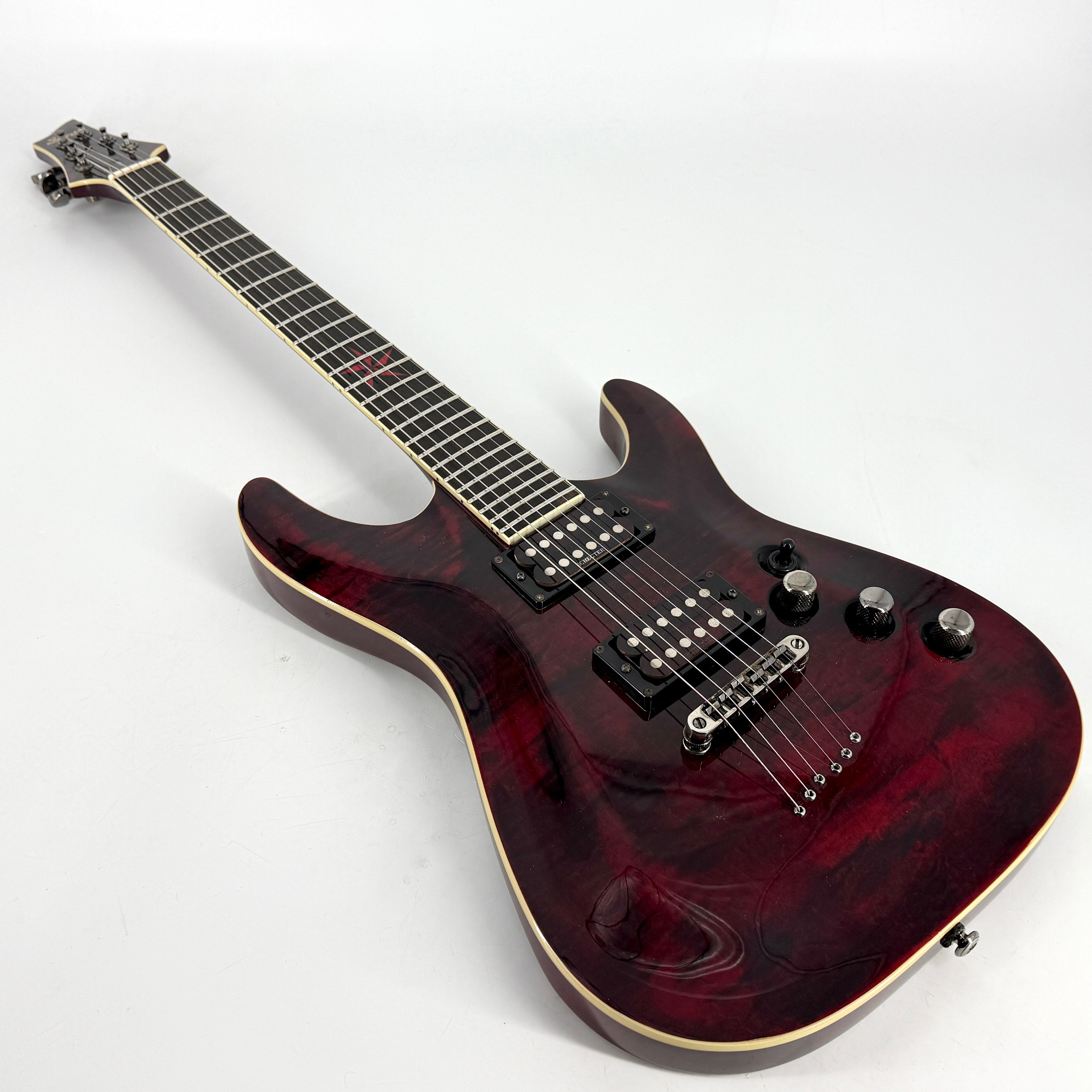 2007 Schecter C-1 Exotic Star - Lava Red