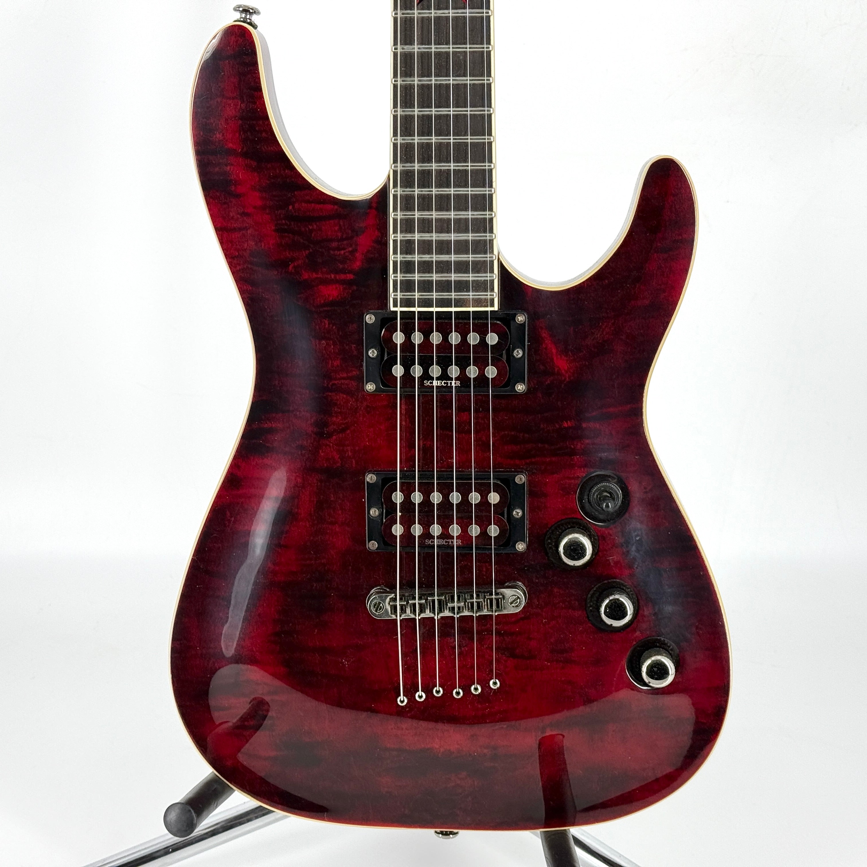 2007 Schecter C-1 Exotic Star - Lava Red