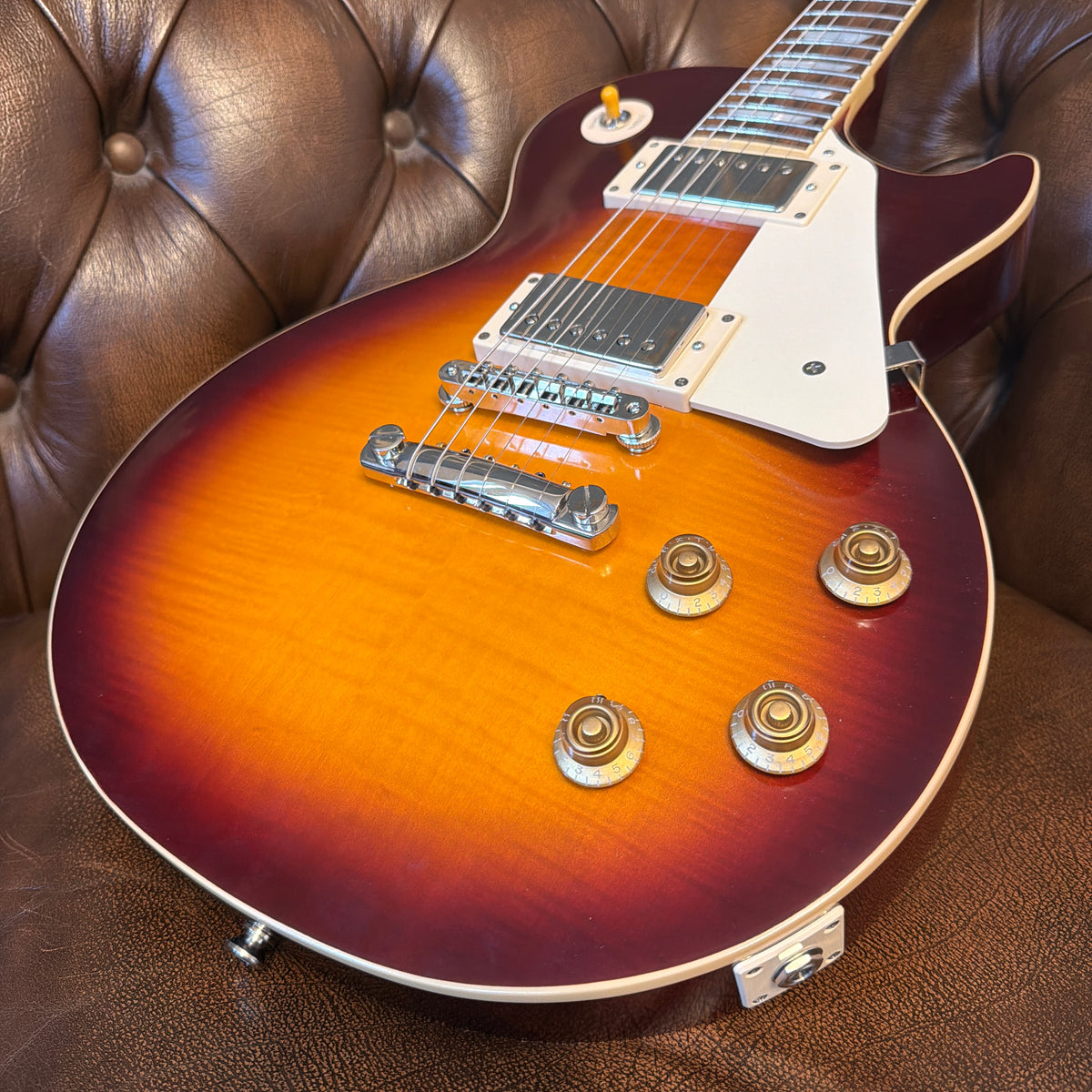 2025 Epiphone Inspired by Gibson Custom 1959 Les Paul Standard Reissue - Deep Cherry Sunburst