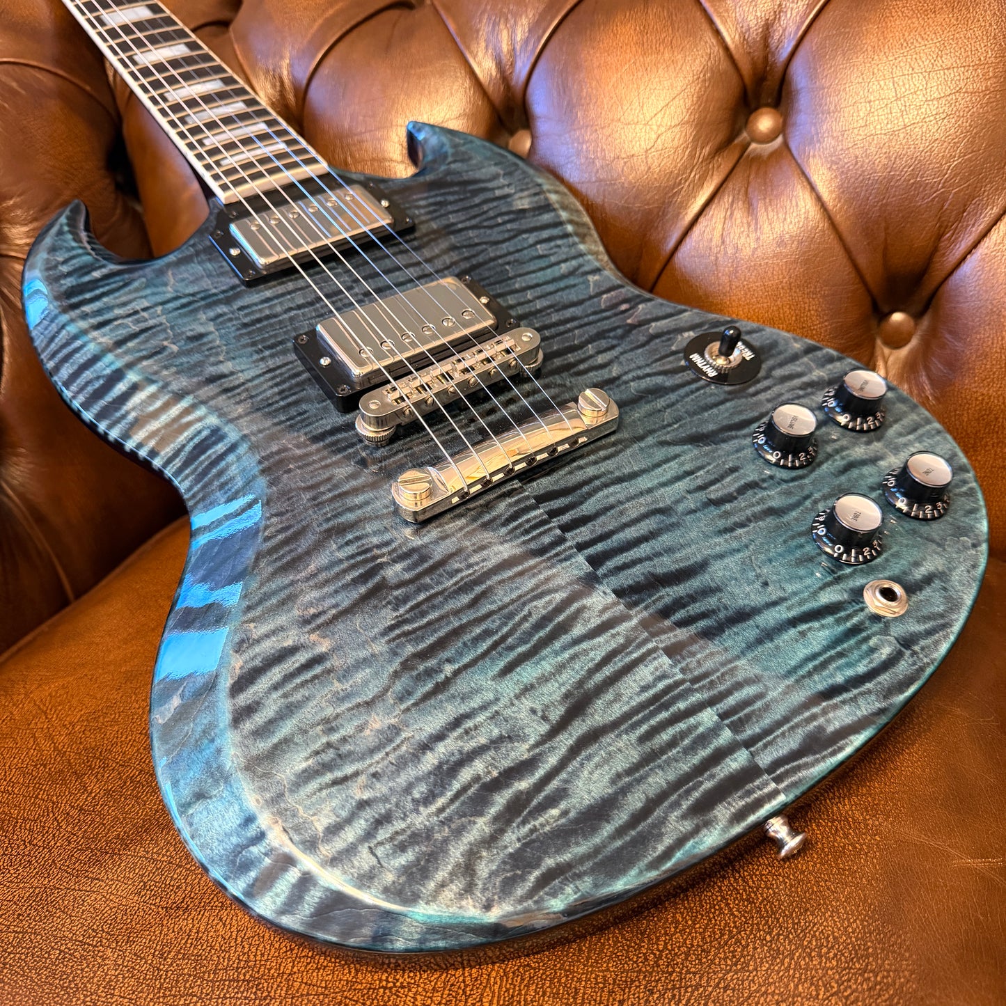 2024 Gibson Custom Shop Made to Measure SG Custom Handpicked Top - Nordic Blue
