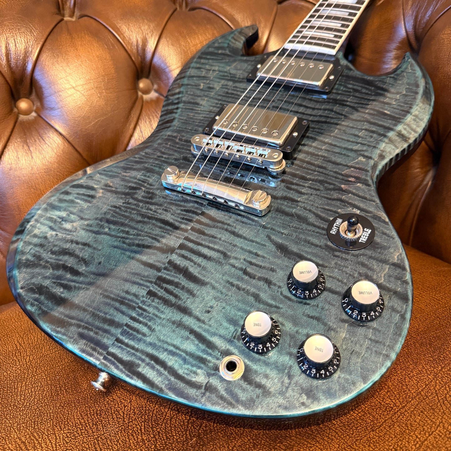 2024 Gibson Custom Shop Made to Measure SG Custom Handpicked Top - Nordic Blue