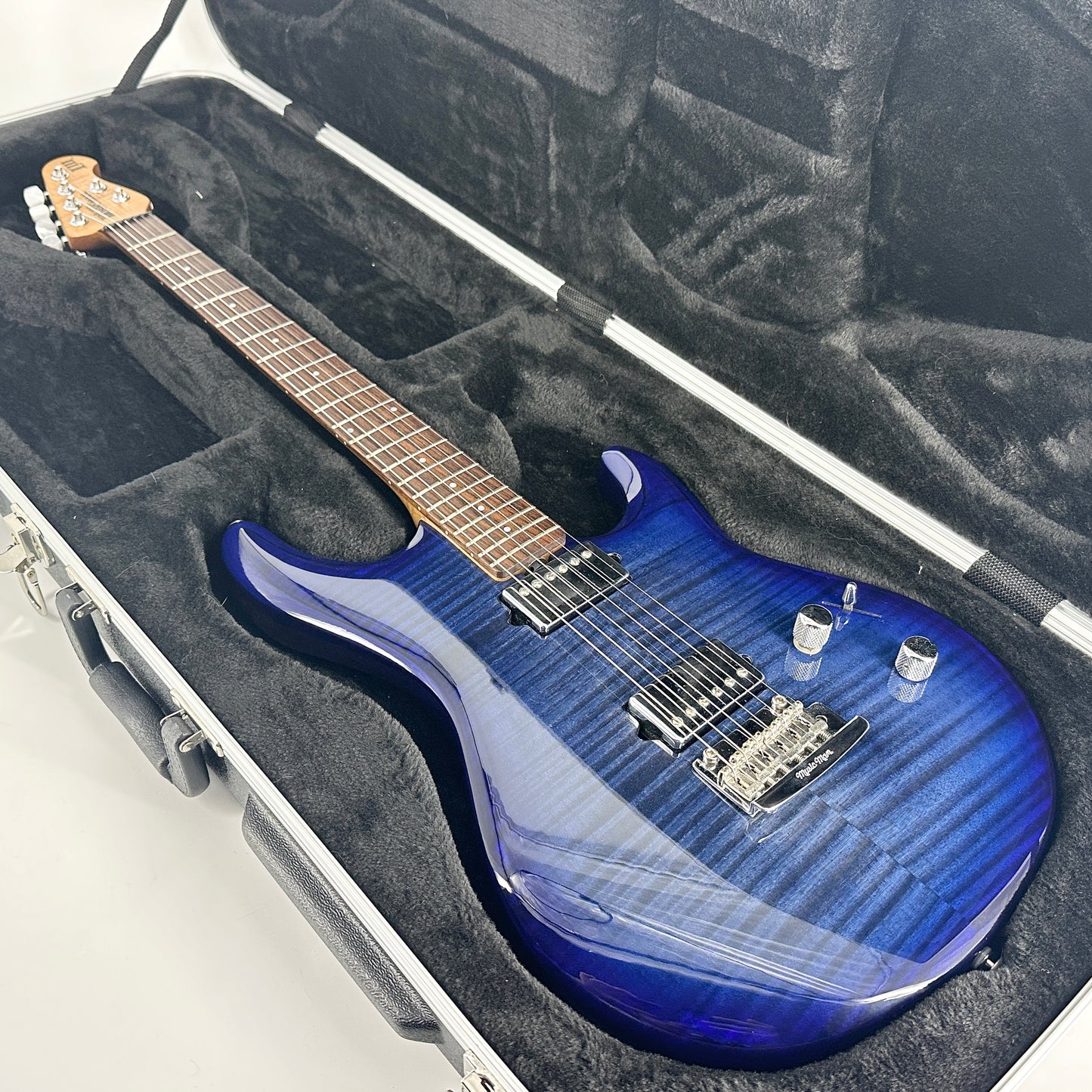 2017 Ernie Ball Music Man BFR Luke III - Blueberry Burst Flame