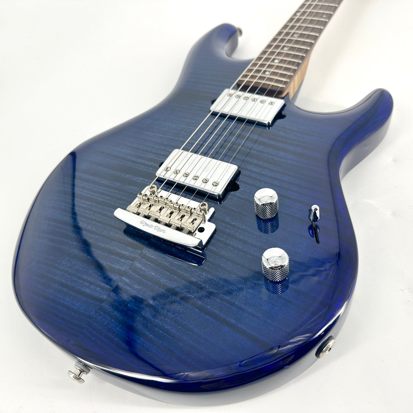 2017 Ernie Ball Music Man BFR Luke III - Blueberry Burst Flame