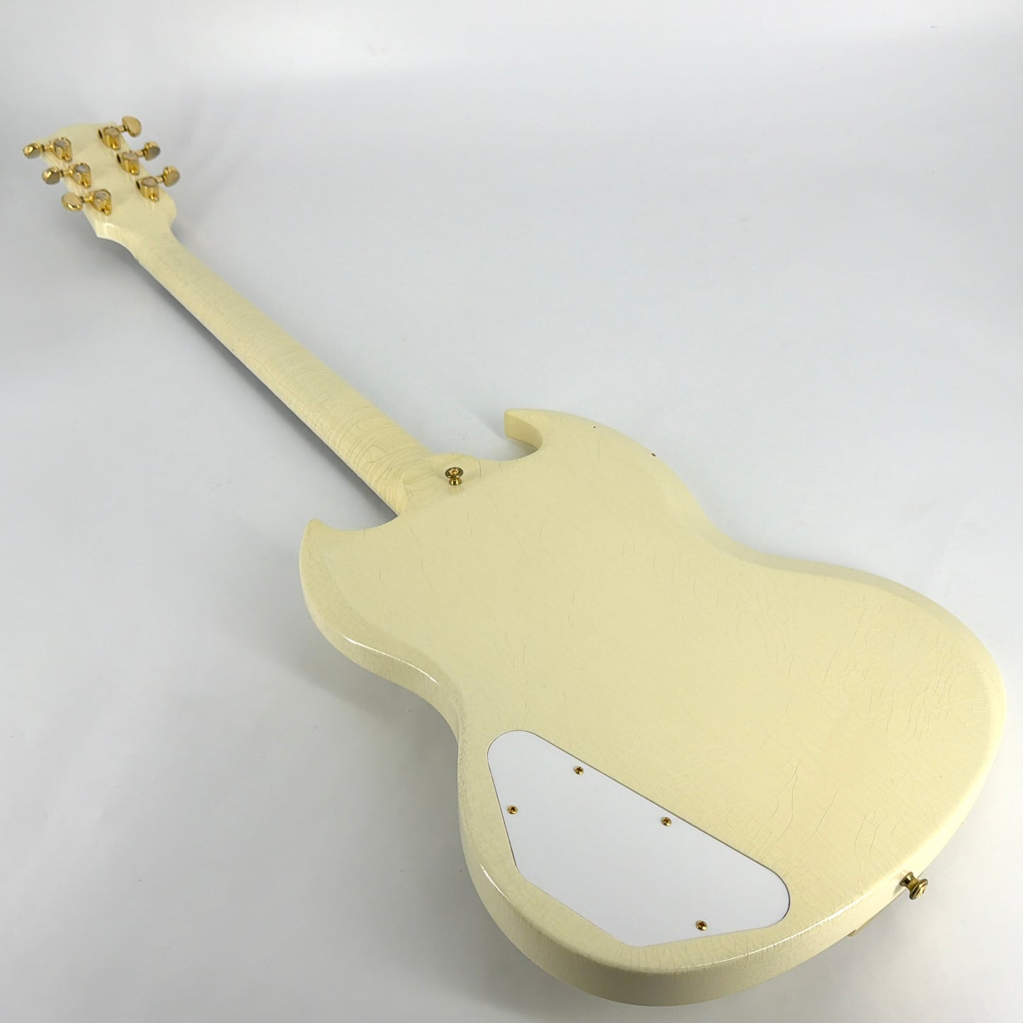 2020 Gibson Murphy Lab '63 Les Paul SG Custom with Maestro Ultra Light Aged - Classic White