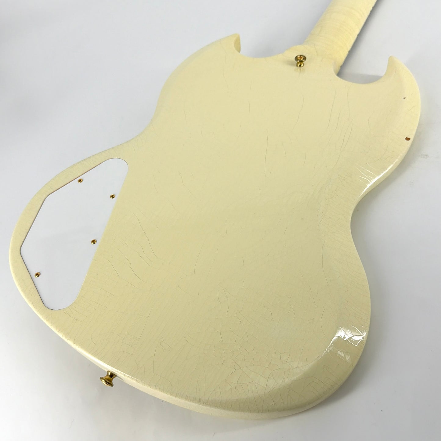 2020 Gibson Murphy Lab '63 Les Paul SG Custom with Maestro Ultra Light Aged - Classic White