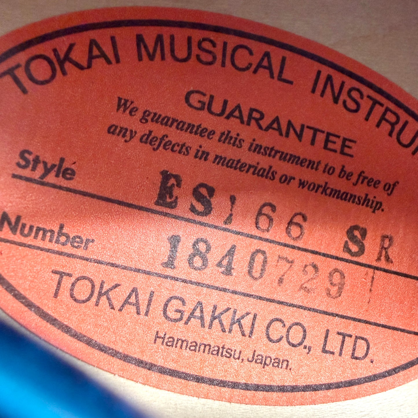 2018 Tokai ES-166 – Pelham Blue