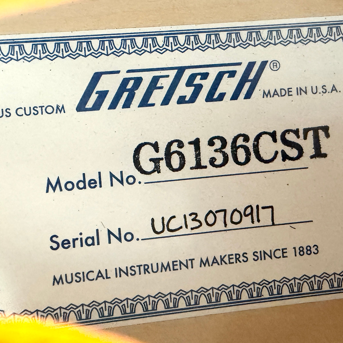 2013 Gretsch Custom Shop Stephen Stern Masterbuilt Falcon Relic G6136CST - Firebird Red