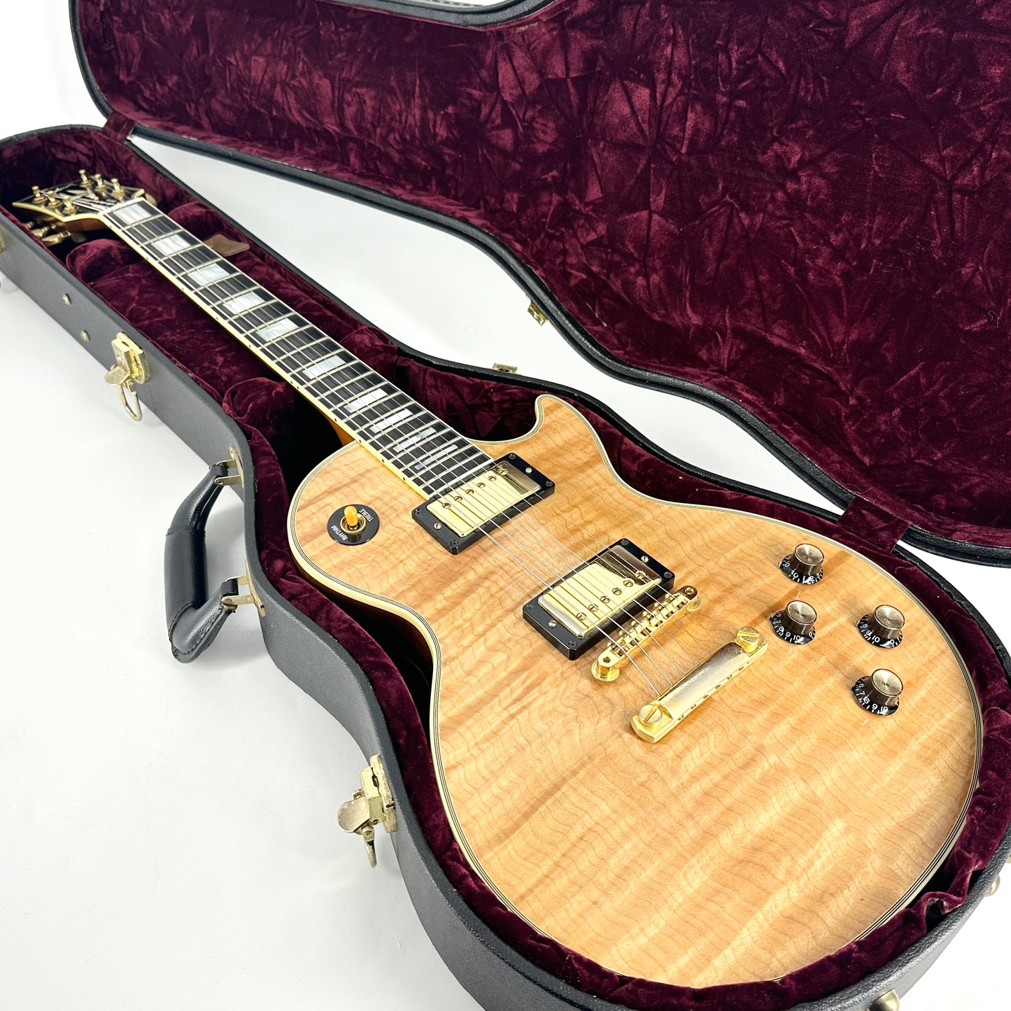 2007 Gibson Shop '68 Les Paul Custom Flame – Vintage Natural