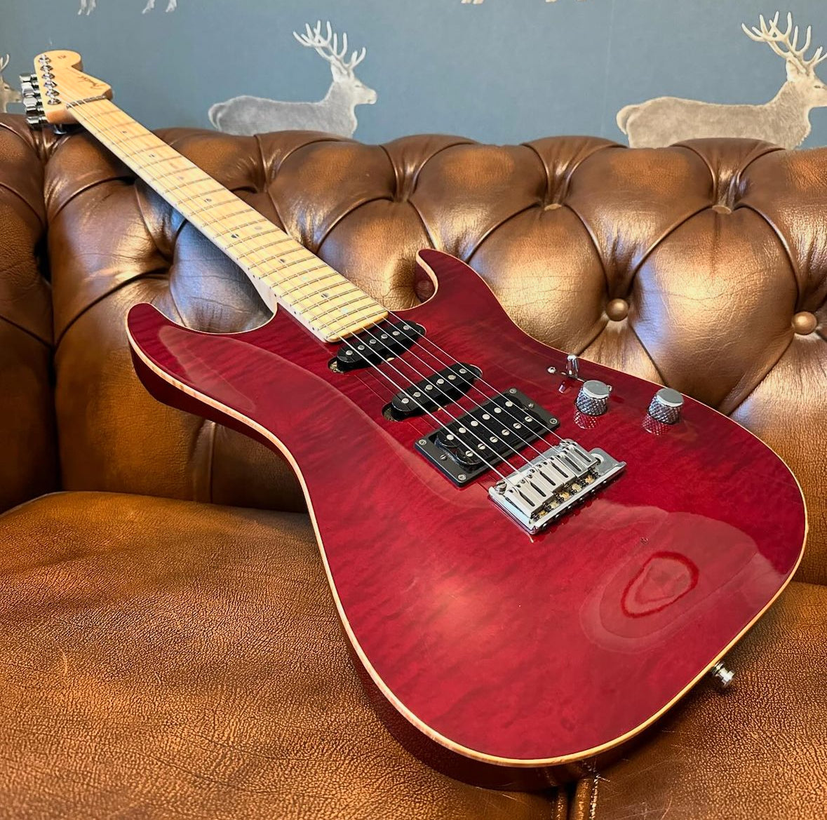 2001 Fender Custom Shop Showmaster FMT – Cherry Transparent