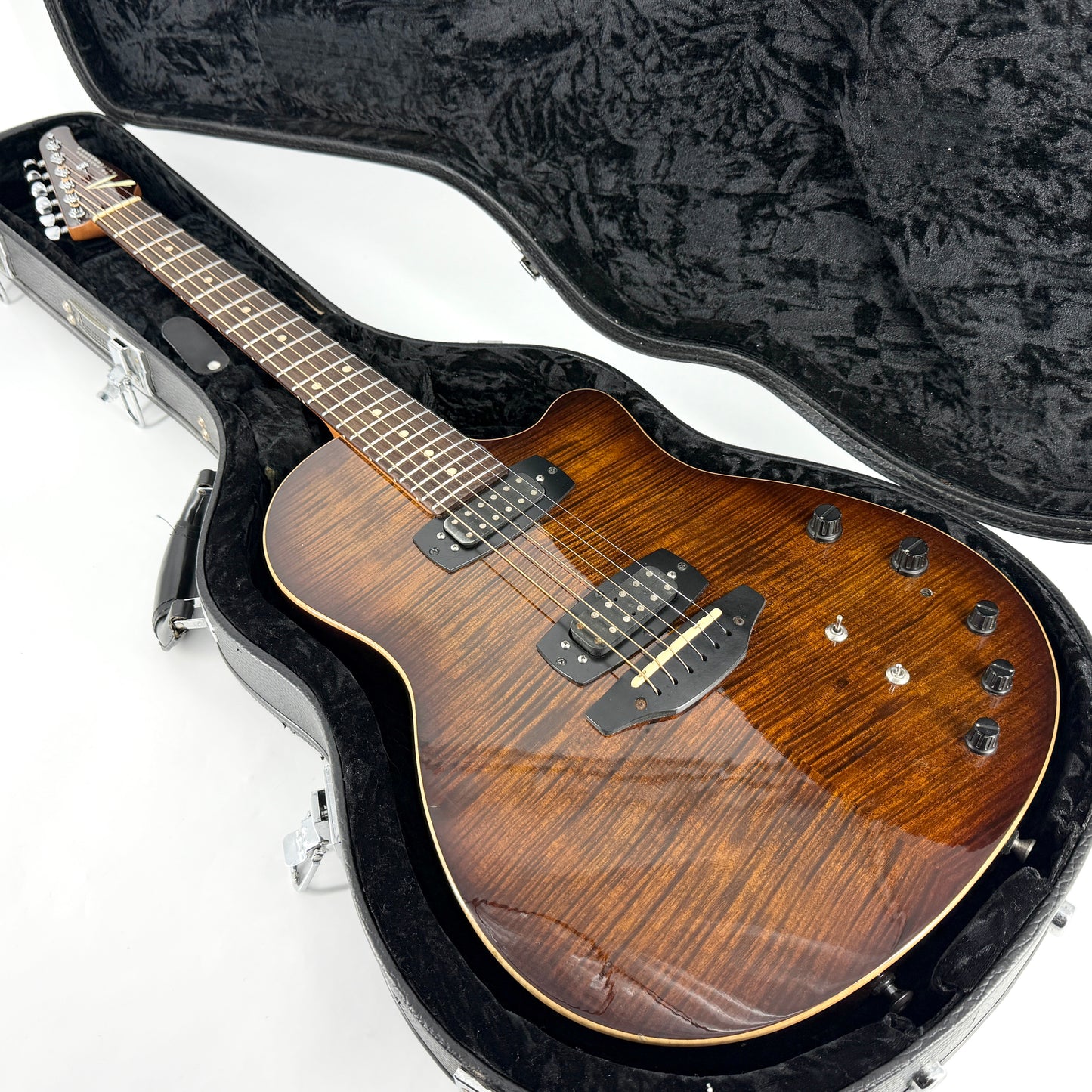 2012 Tom Anderson Crowdster Plus 2 Acoustic Electric – Burnished Orange Burst