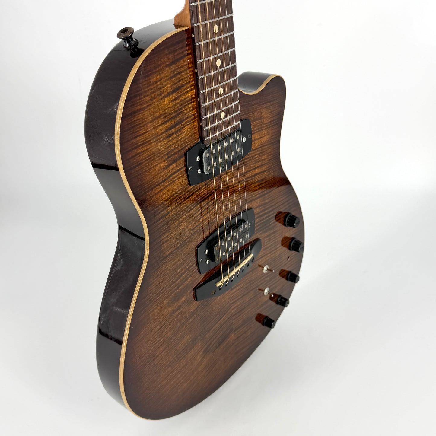 2012 Tom Anderson Crowdster Plus 2 Acoustic Electric – Burnished Orange Burst