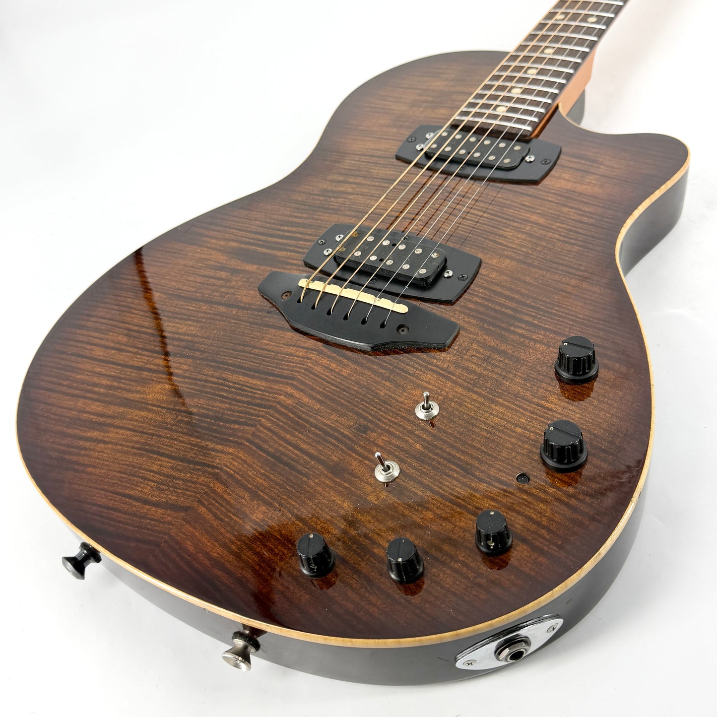 2012 Tom Anderson Crowdster Plus 2 Acoustic Electric – Burnished Orange Burst