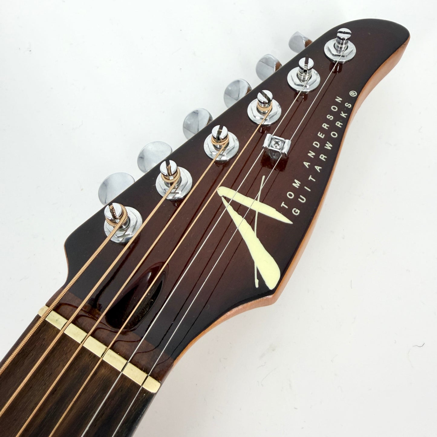2012 Tom Anderson Crowdster Plus 2 Acoustic Electric – Burnished Orange Burst