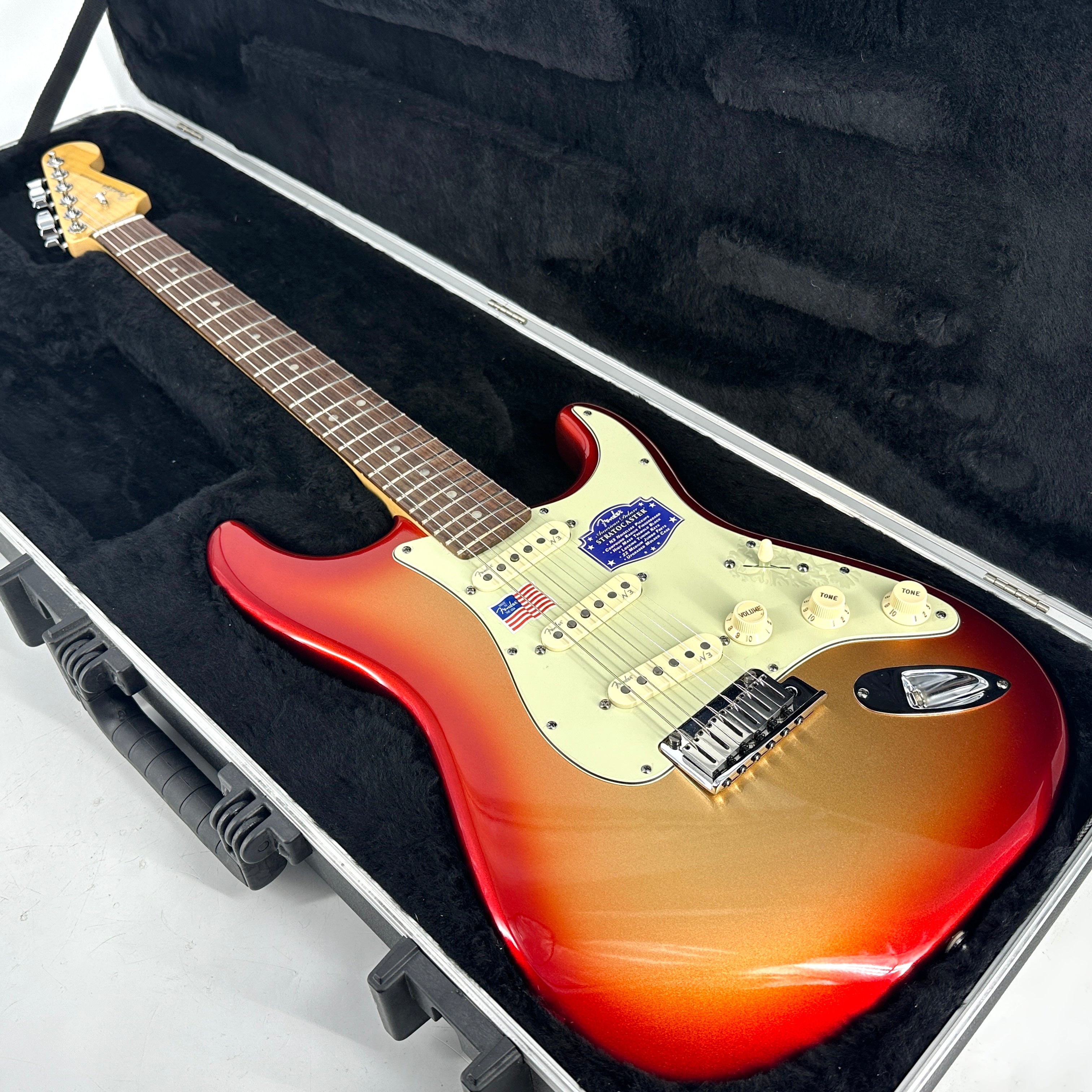 2010 Fender American Deluxe Stratocaster – Sunset Metallic