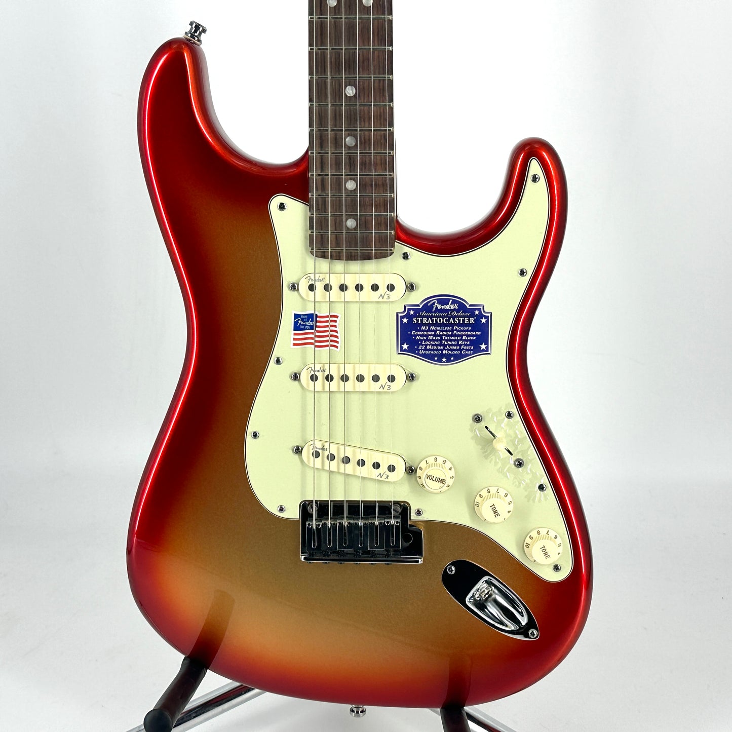 2010 Fender American Deluxe Stratocaster – Sunset Metallic