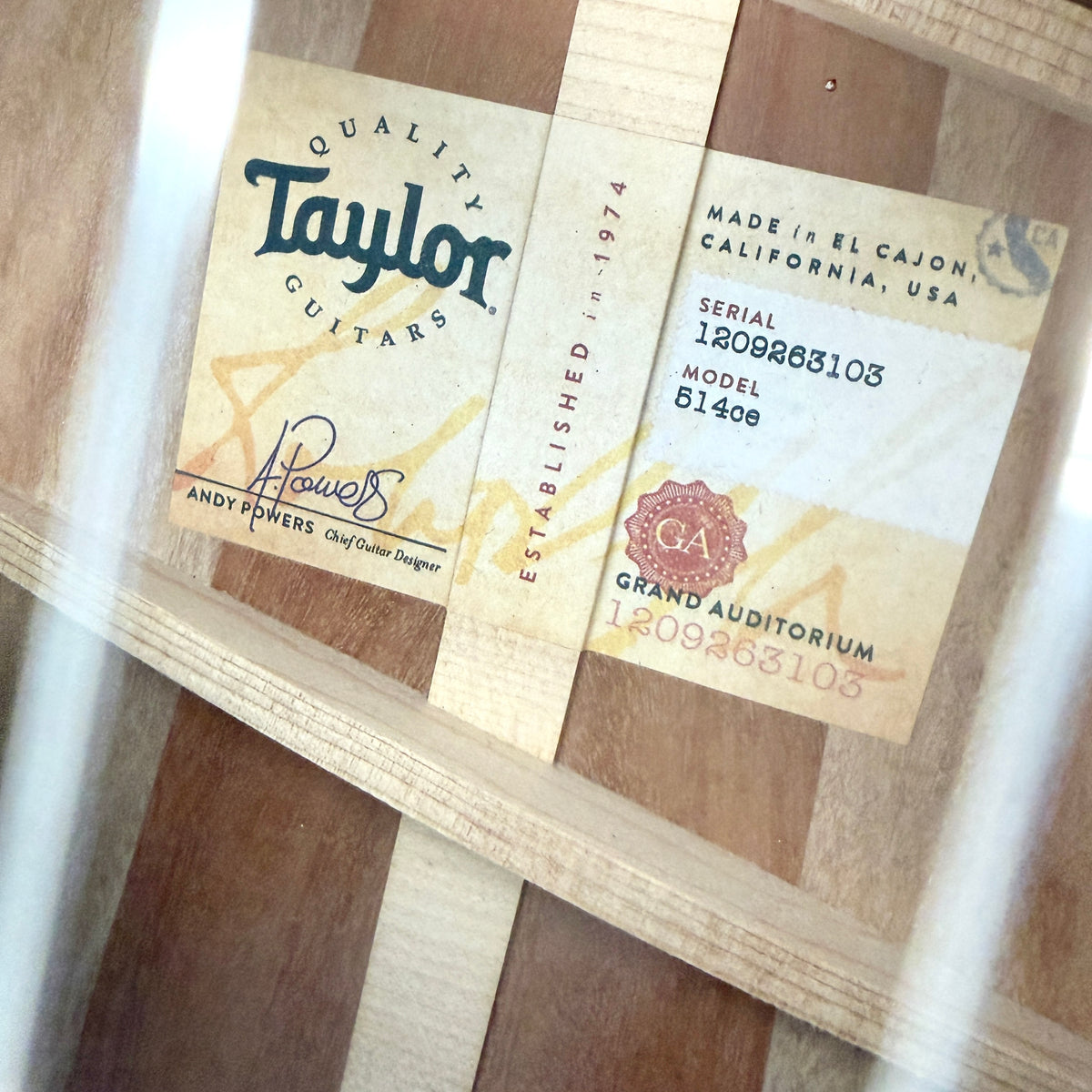 2023 Taylor 514ce Urban Ironbark