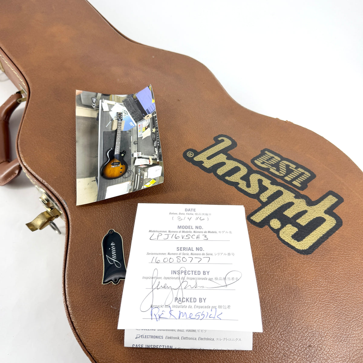 2016 Gibson Les Paul Junior – Vintage Sunburst
