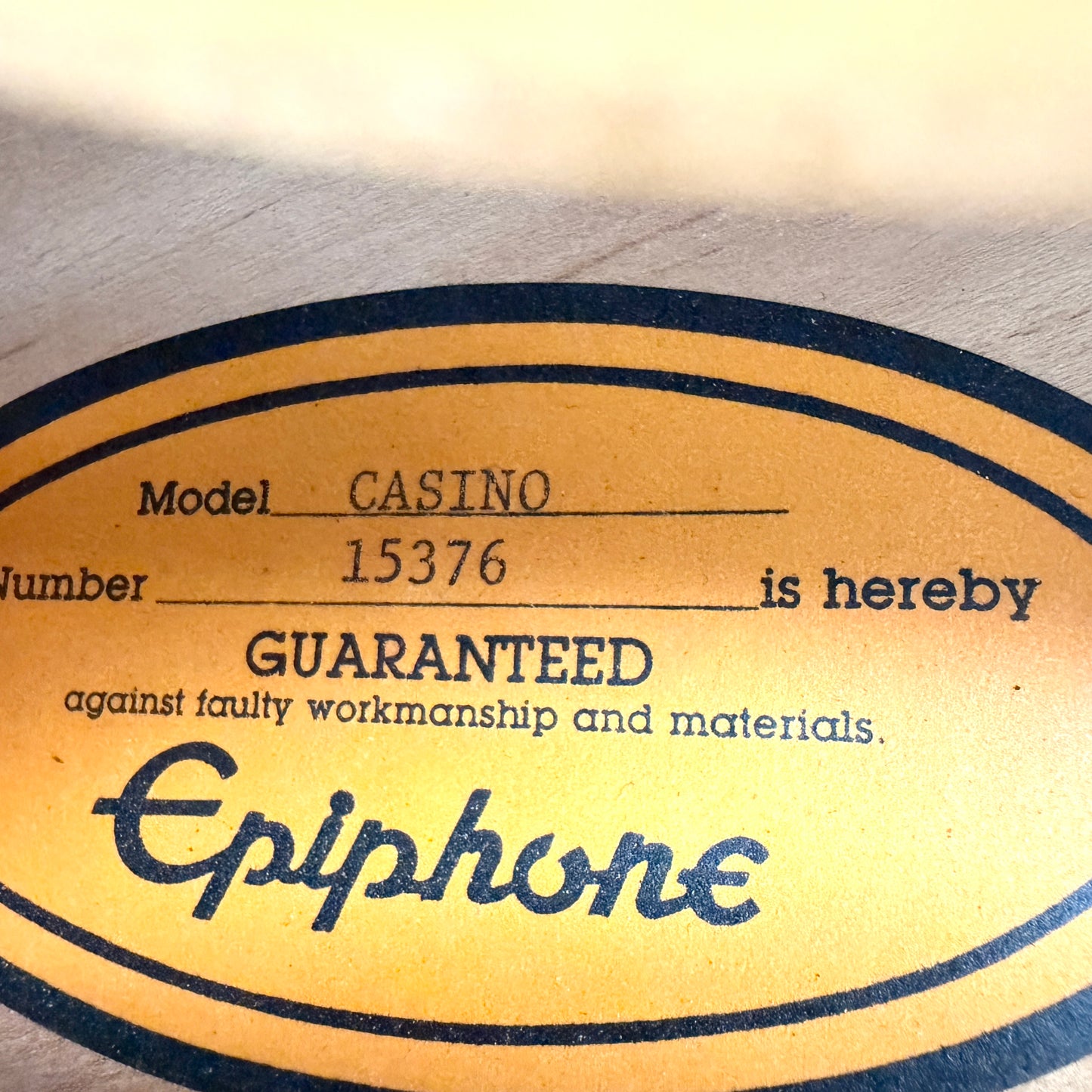 1991 Epiphone Japan Casino - Natural