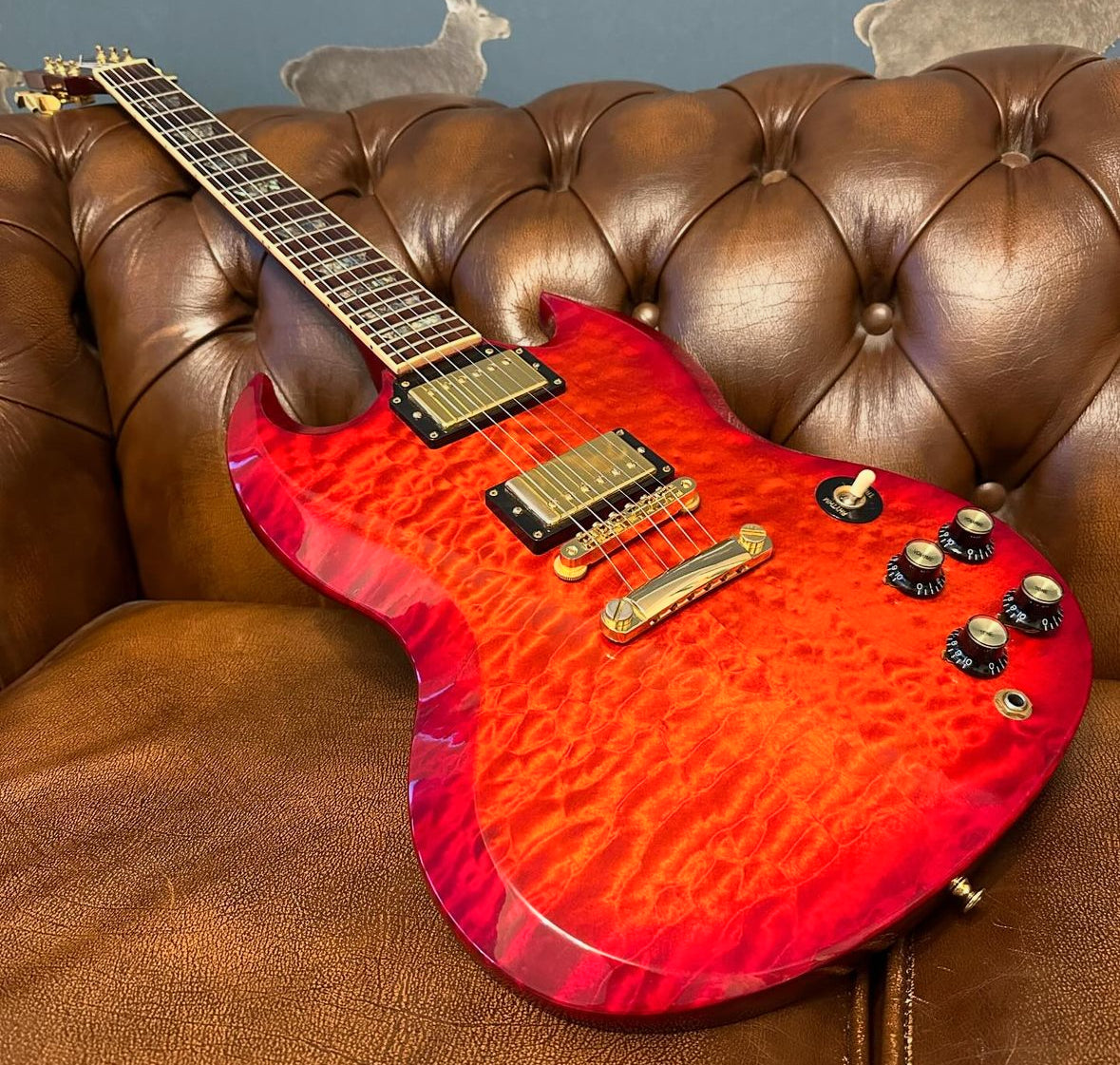 2009 Gibson Custom Shop SG Elegant Quilt - Firemist