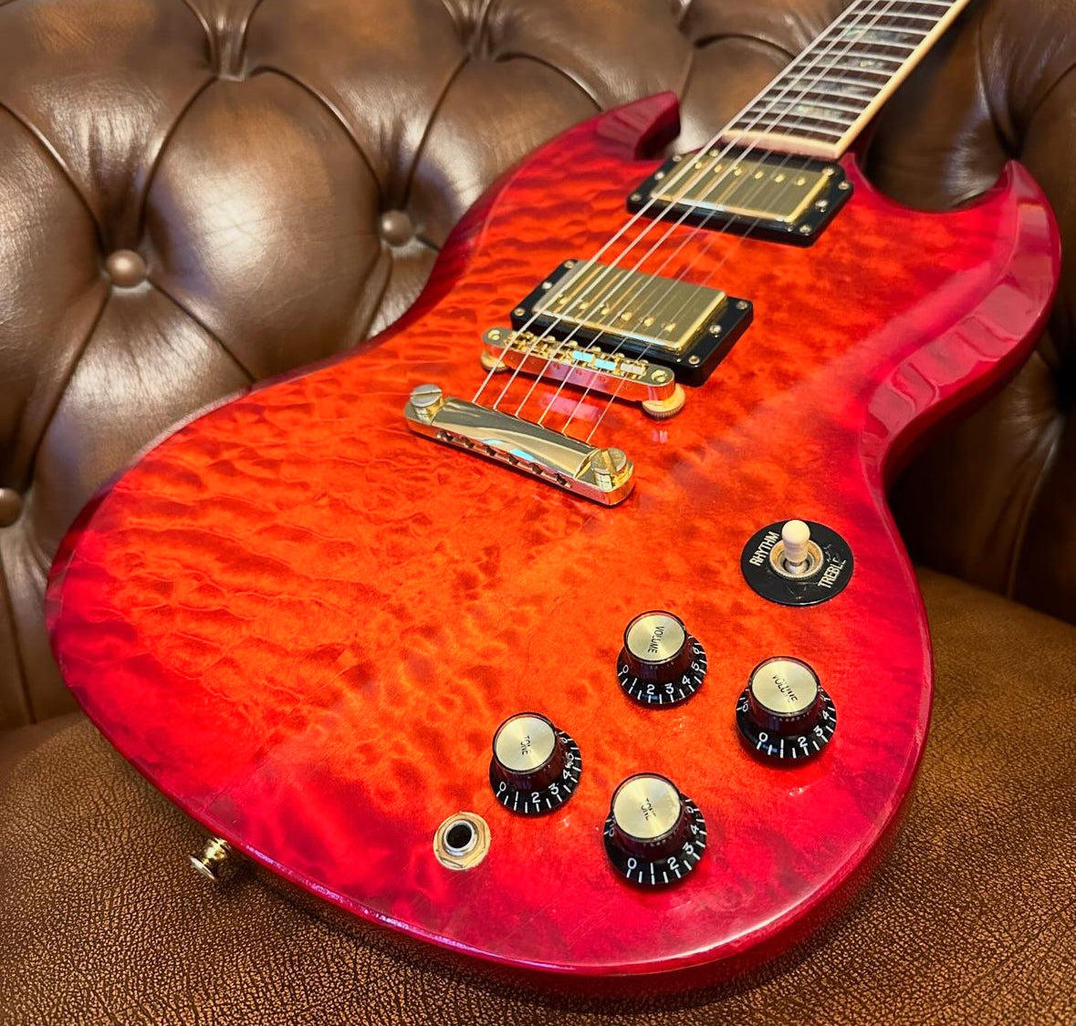 2009 Gibson Custom Shop SG Elegant Quilt - Firemist