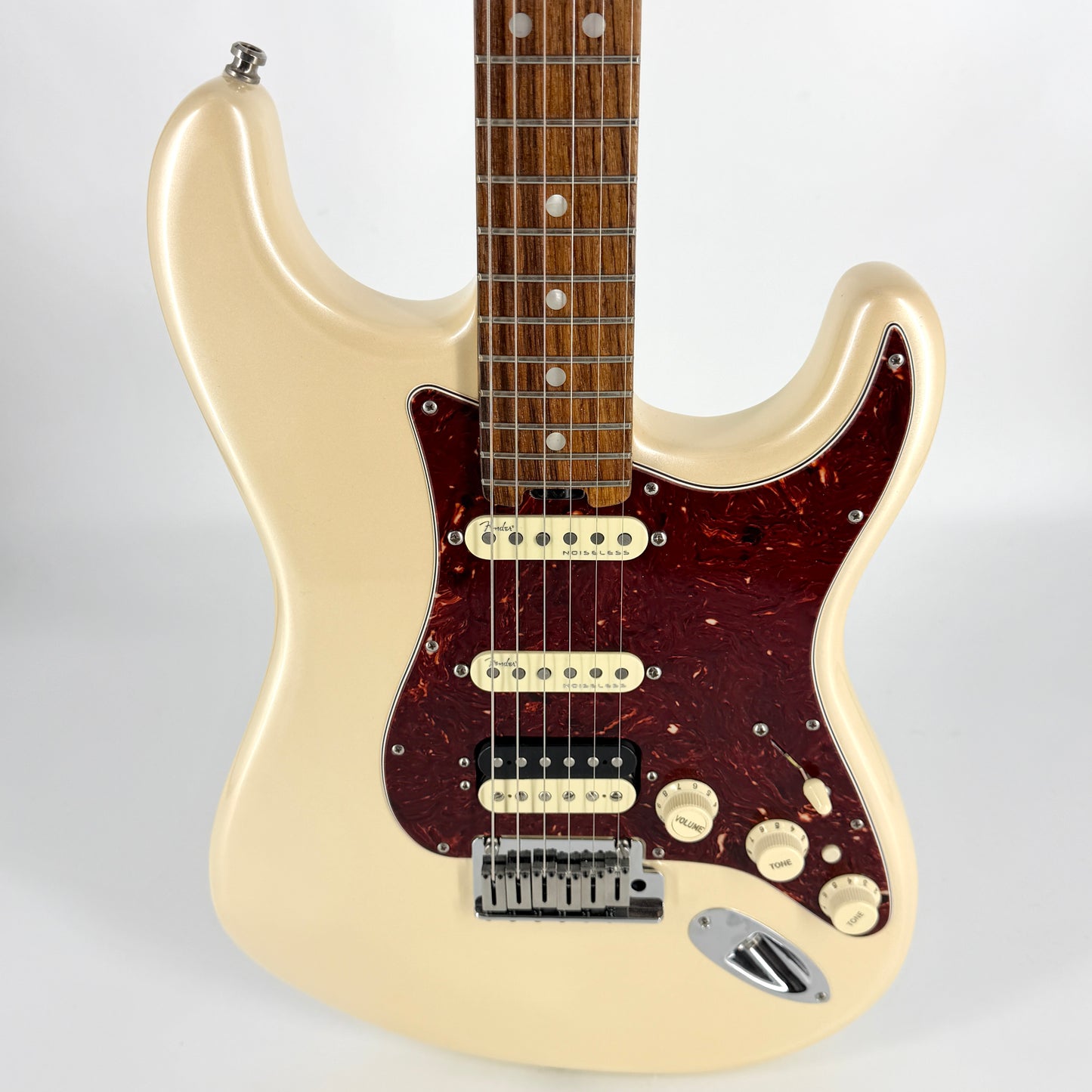 2016 Fender American Elite HSS Shawbucker Stratocaster – Olympic Pearl