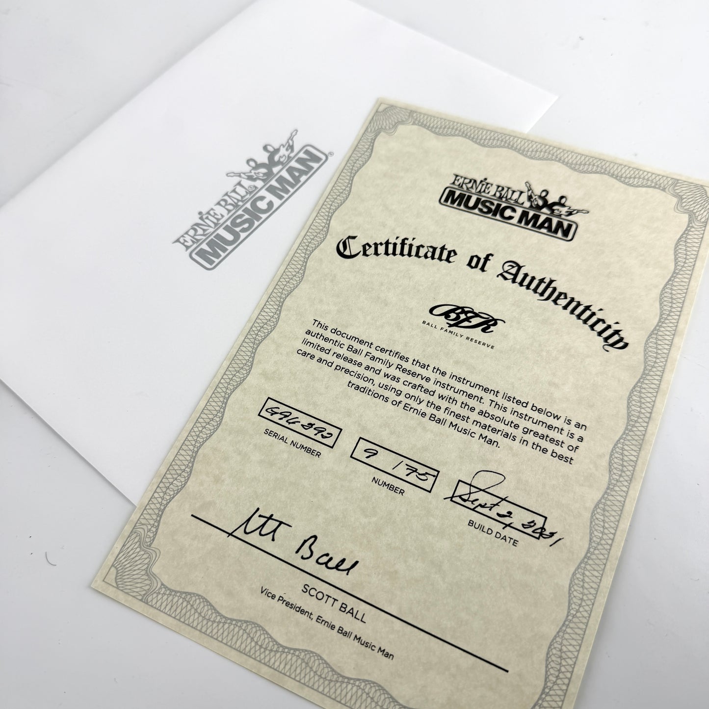 2021 Ernie Ball Music Man BFR Albert Lee - Cherry Punch Sparkle