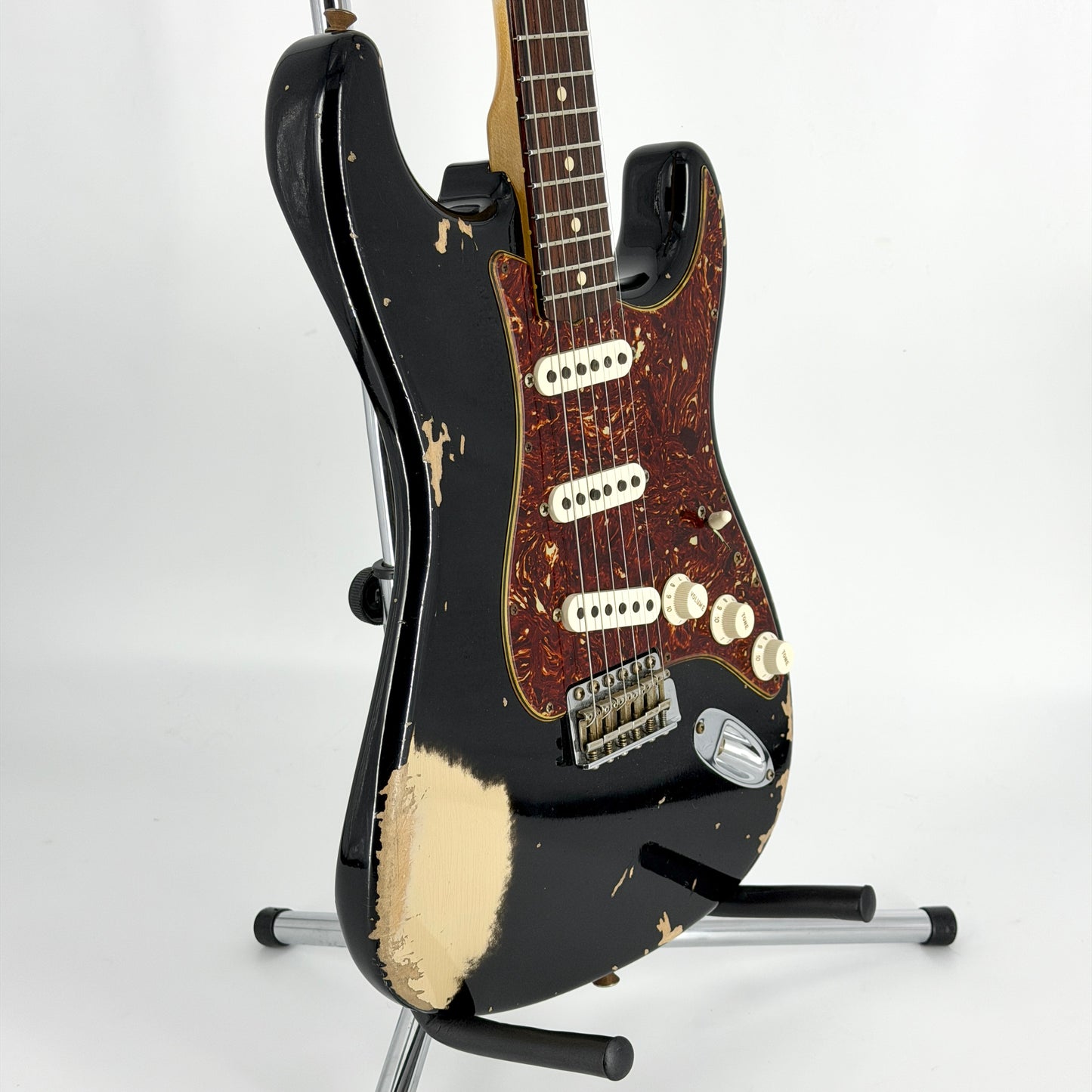 2021 Fender Custom Shop ’61 Stratocaster Heavy Relic - Black over Desert Sand