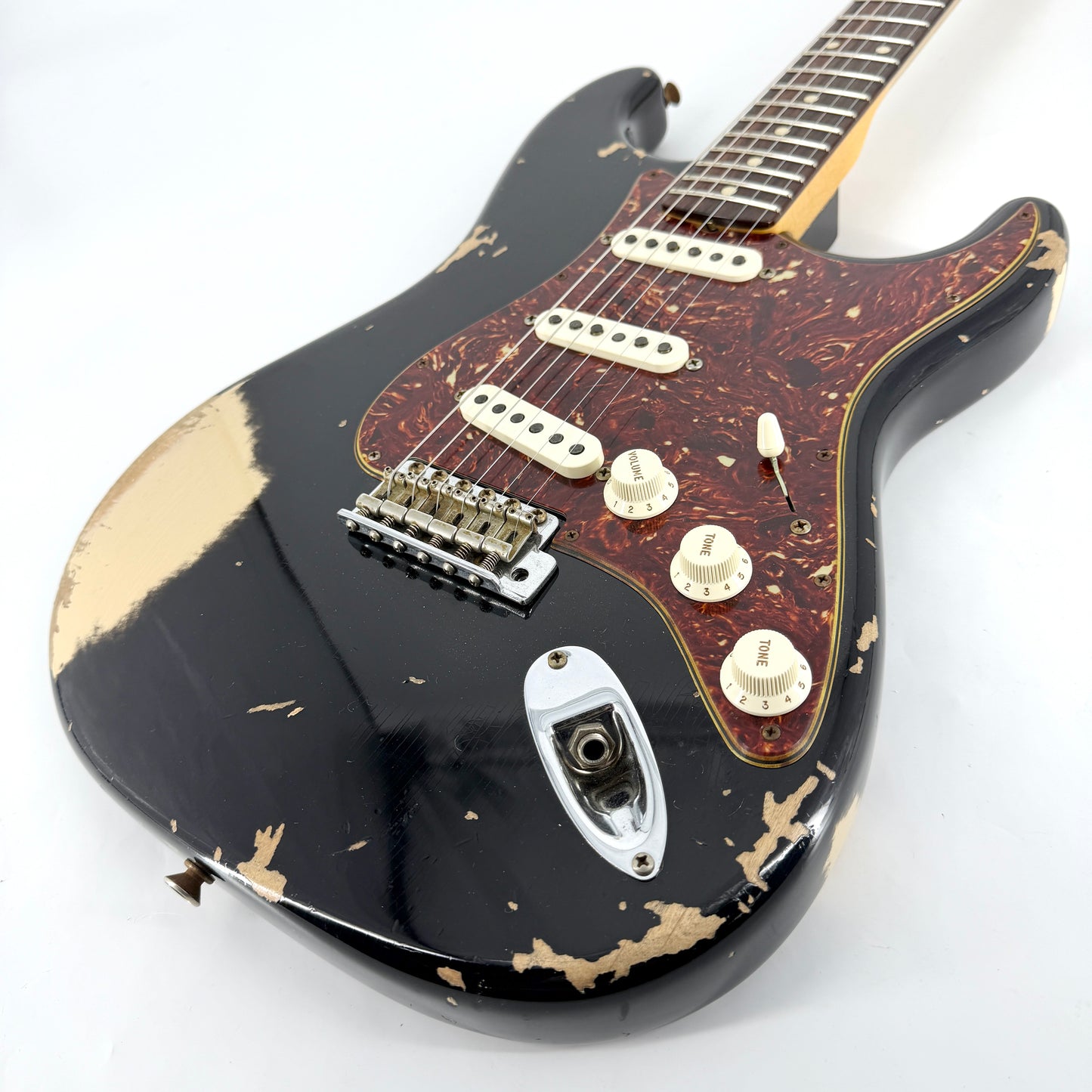 2021 Fender Custom Shop ’61 Stratocaster Heavy Relic - Black over Desert Sand