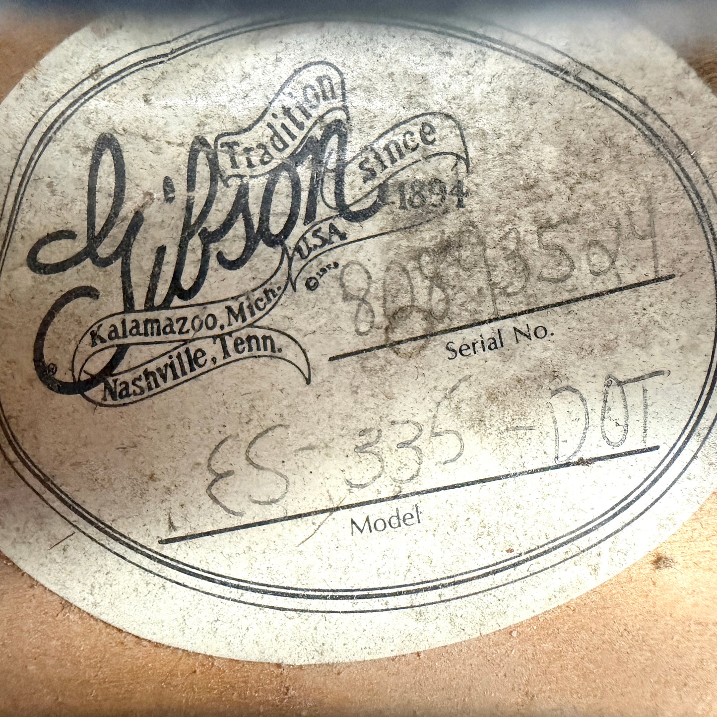 1983 Gibson Custom Shop Edition ES-335 - Natural