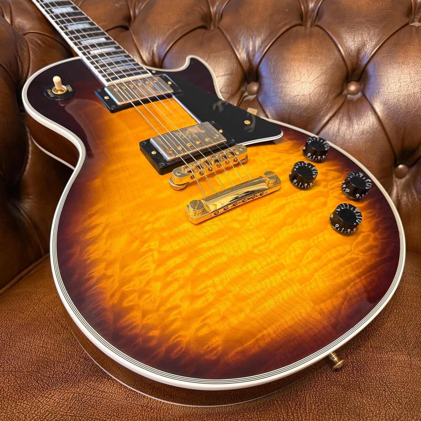 2018 Gibson Les Paul Custom Quilt - Tobacco Sunburst