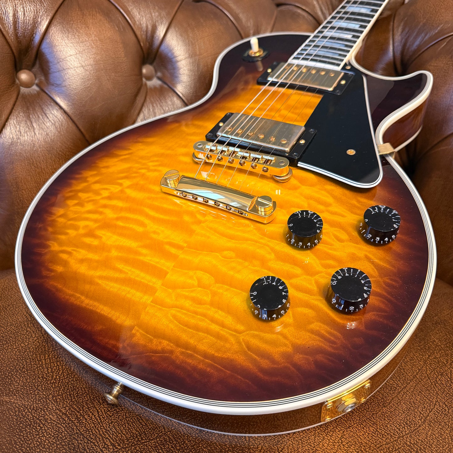 2018 Gibson Les Paul Custom Quilt - Tobacco Sunburst