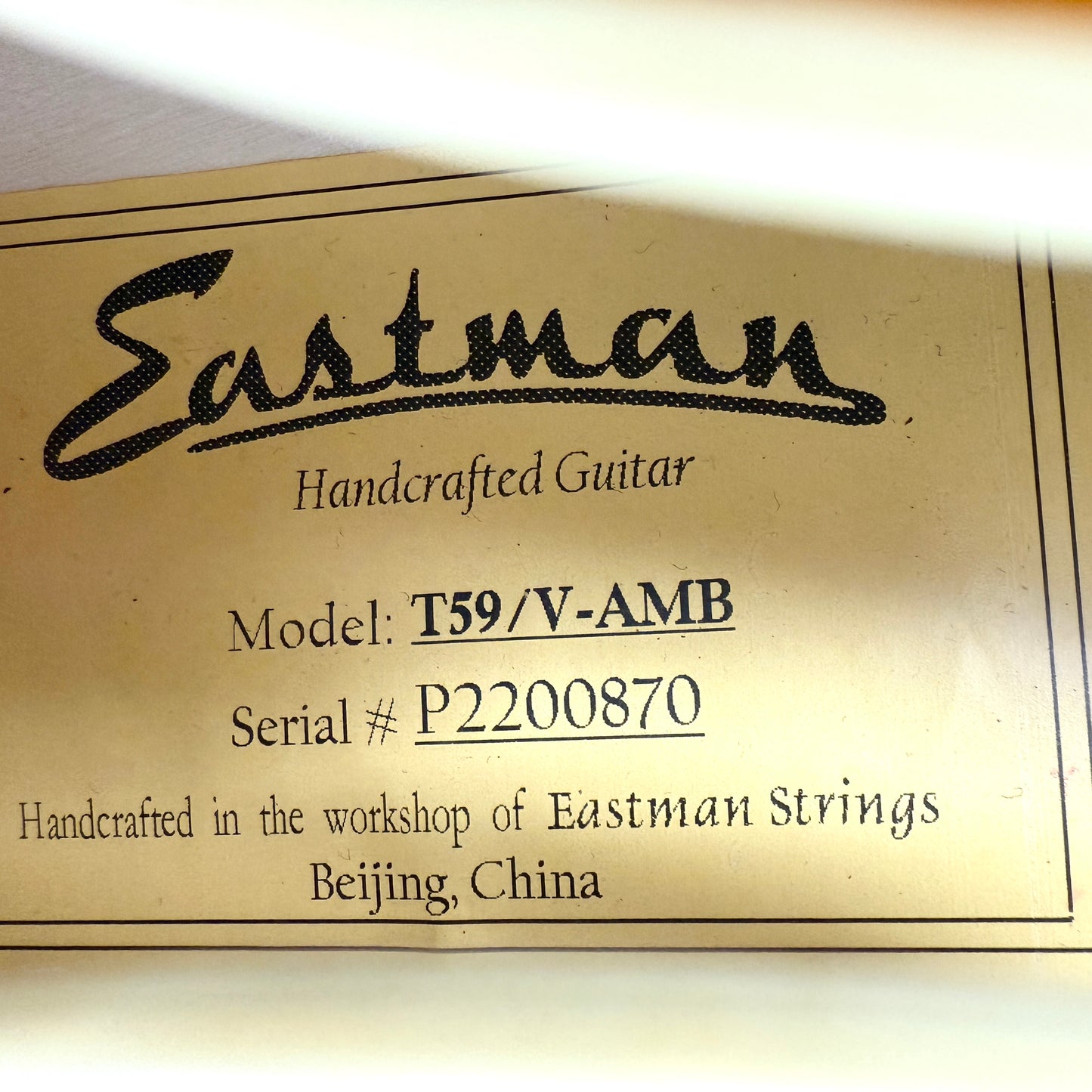 2022 Eastman T59/V - Antique Amber