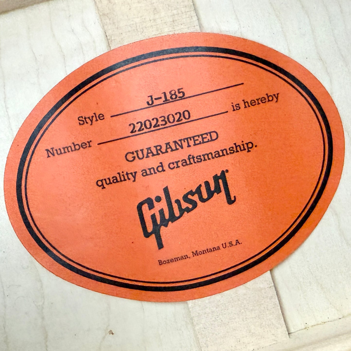2023 Gibson J-185 Original - Vintage Sunburst