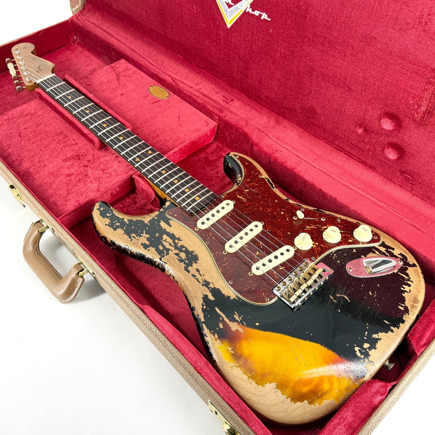 2024 Fender Custom Shop Limited Edition '61 Roasted Super Heavy Relic Stratocaster – Black over Sunburst