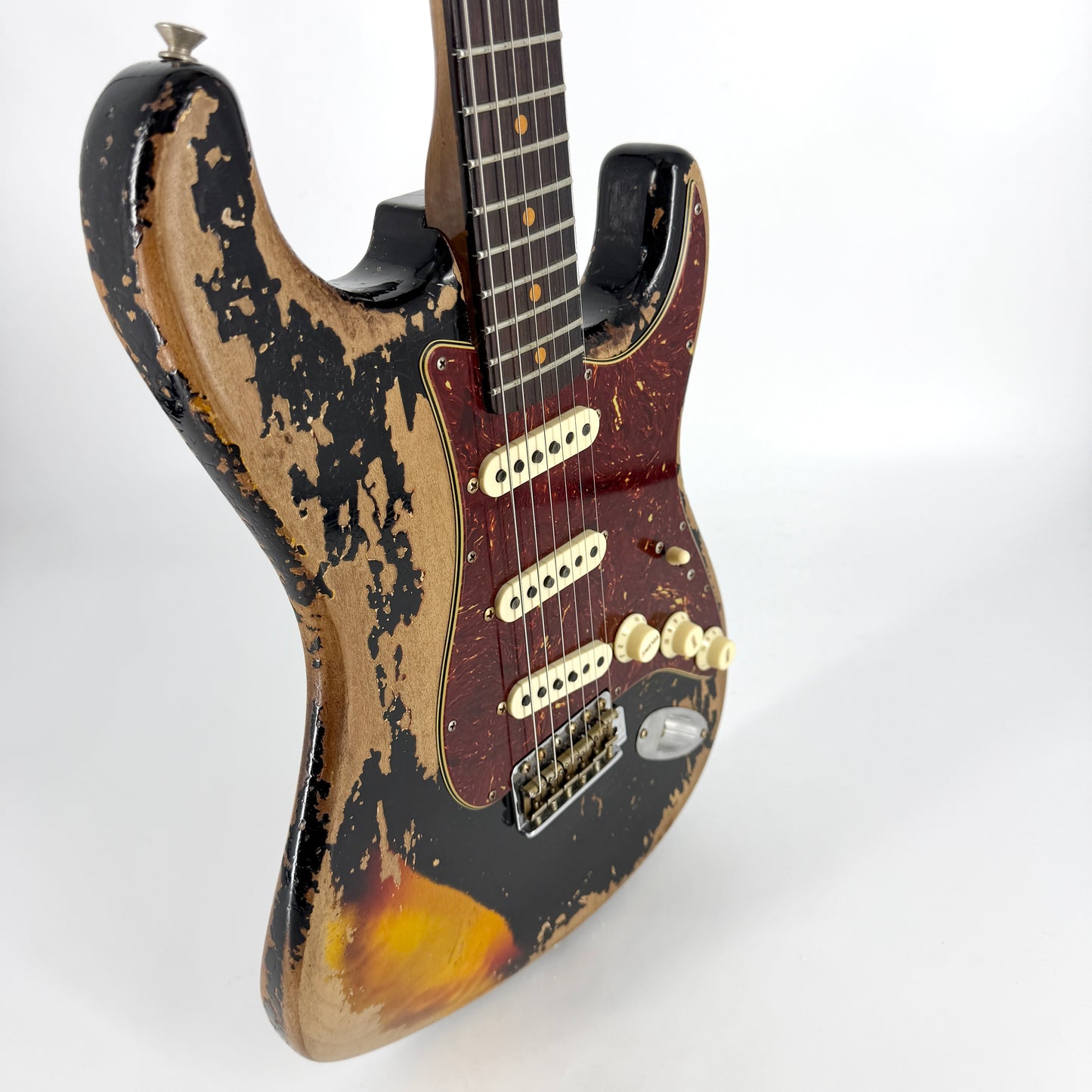 2024 Fender Custom Shop Limited Edition '61 Roasted Super Heavy Relic Stratocaster – Black over Sunburst