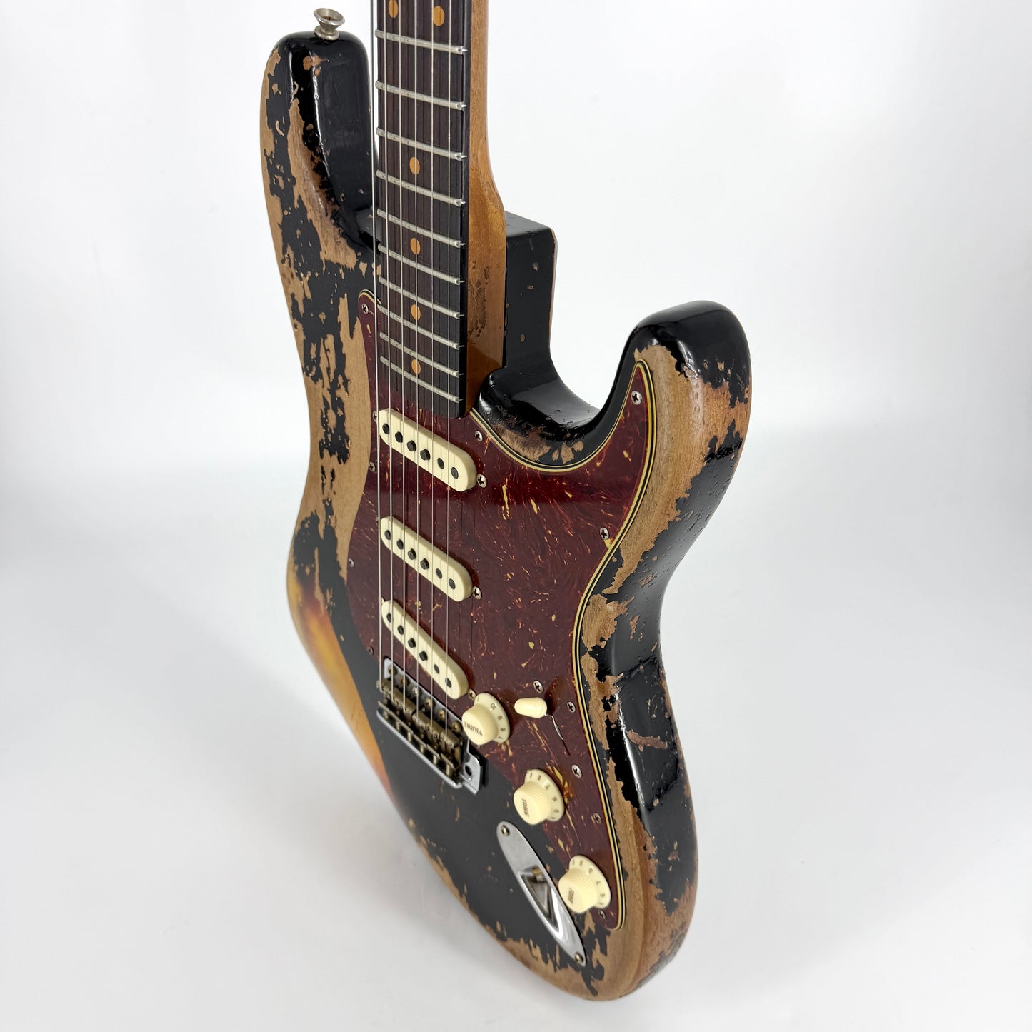 2024 Fender Custom Shop Limited Edition '61 Roasted Super Heavy Relic Stratocaster – Black over Sunburst