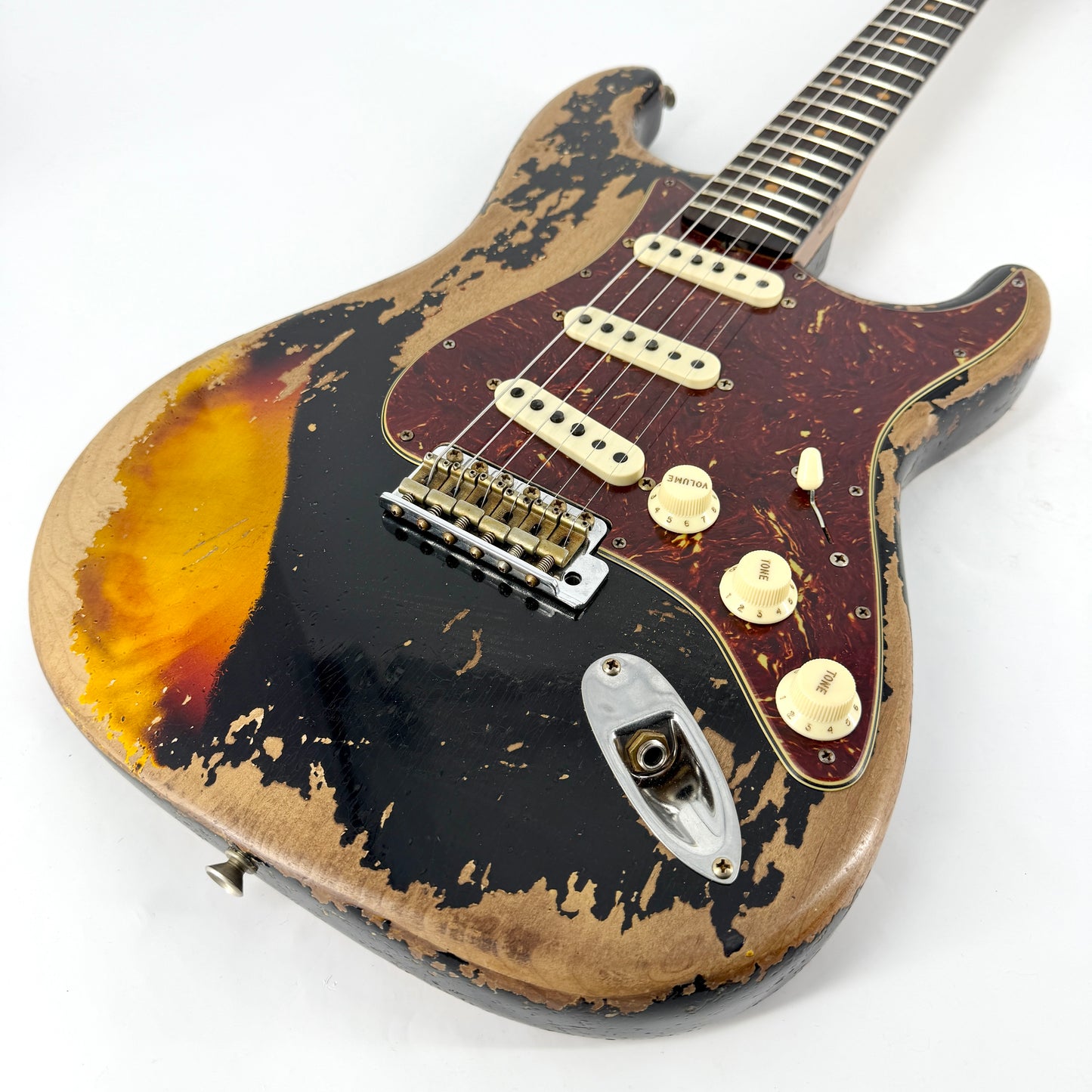 2024 Fender Custom Shop Limited Edition '61 Roasted Super Heavy Relic Stratocaster – Black over Sunburst