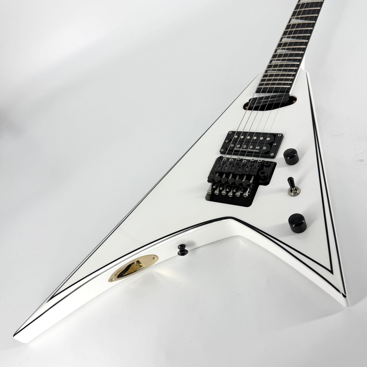 2022 Jackson Concept Series Randy Rhoads RR24 HS - White & Black Pinstripe