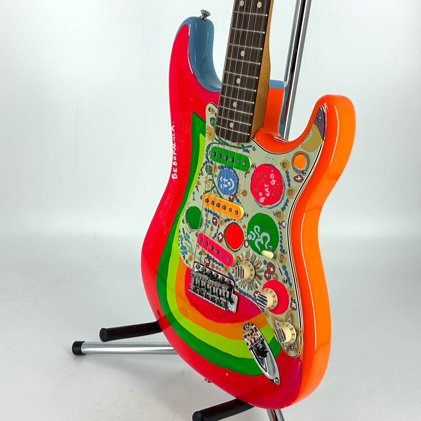 2022 Fender Artist Series George Harrison Rocky Stratocaster - Sonic Blue / Custom Art