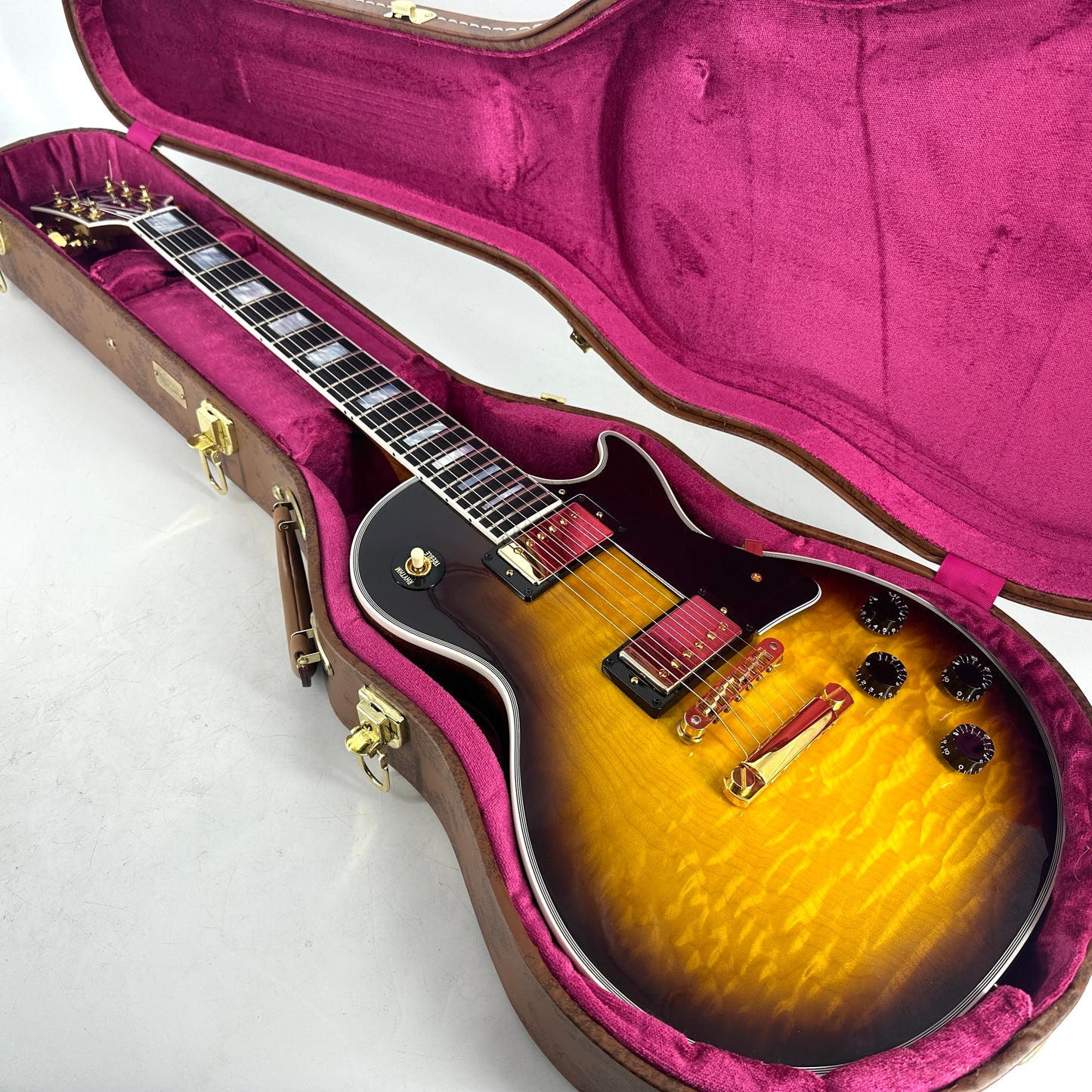 2018 Gibson Les Paul Custom Quilt - Tobacco Sunburst